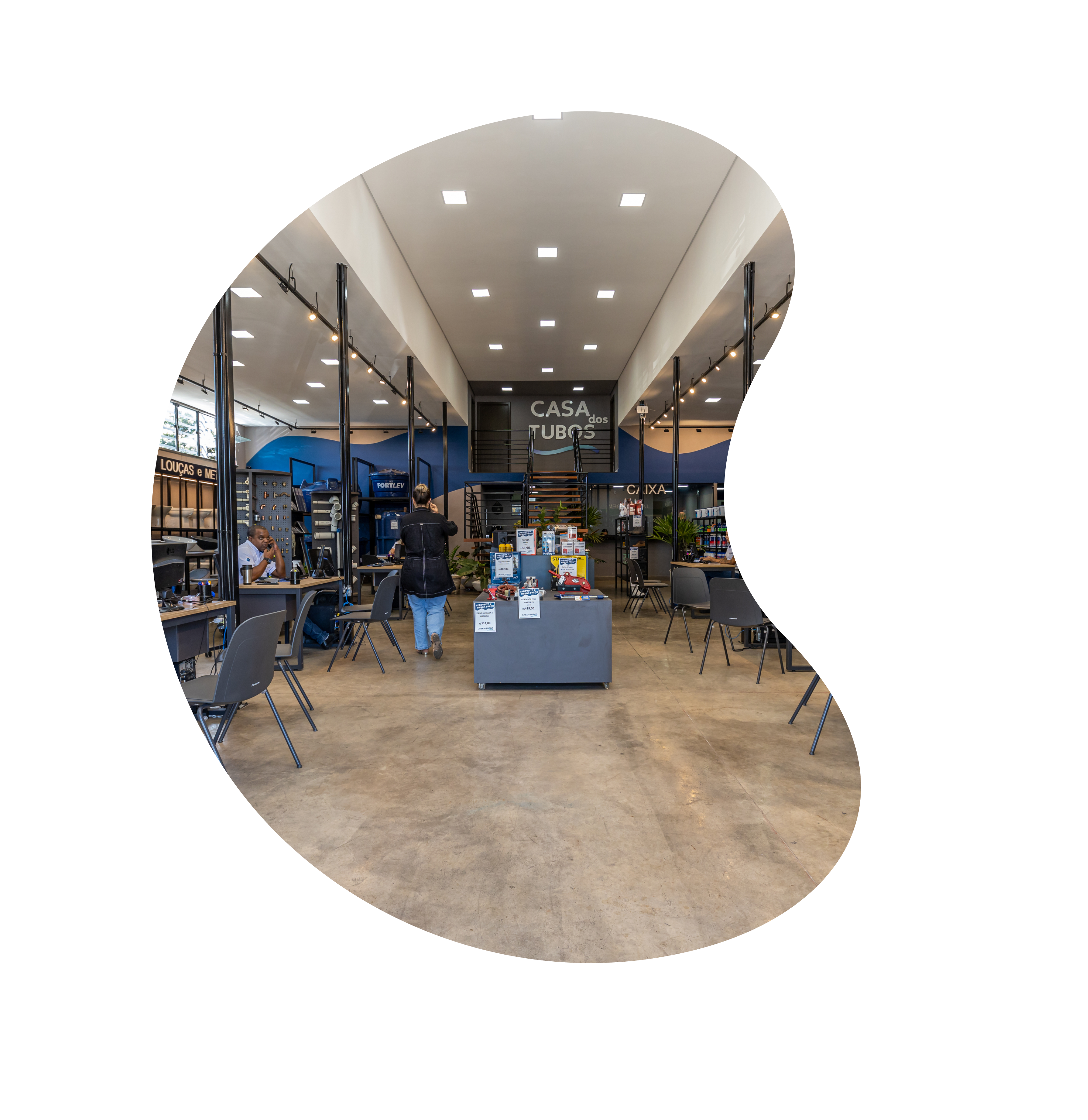 Interior da Casa dos Tubos